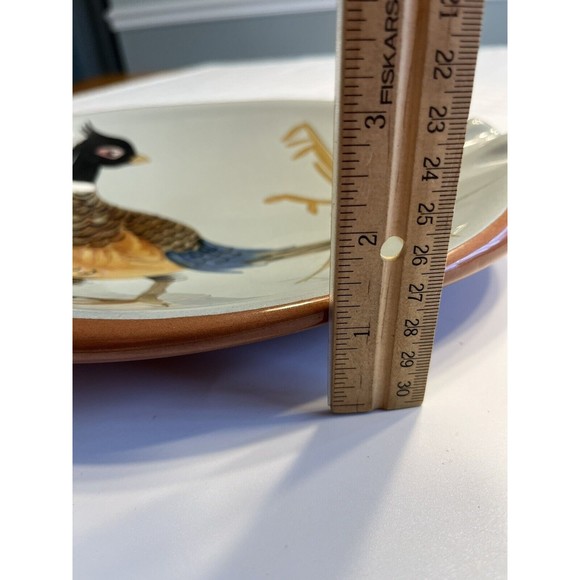 STANGL POTTERY #3926C SPORTSMAN SERIES PHEASANT OVAL 10 3/4" CIGAR ASHTRAY 1950 - Picture 8 of 16